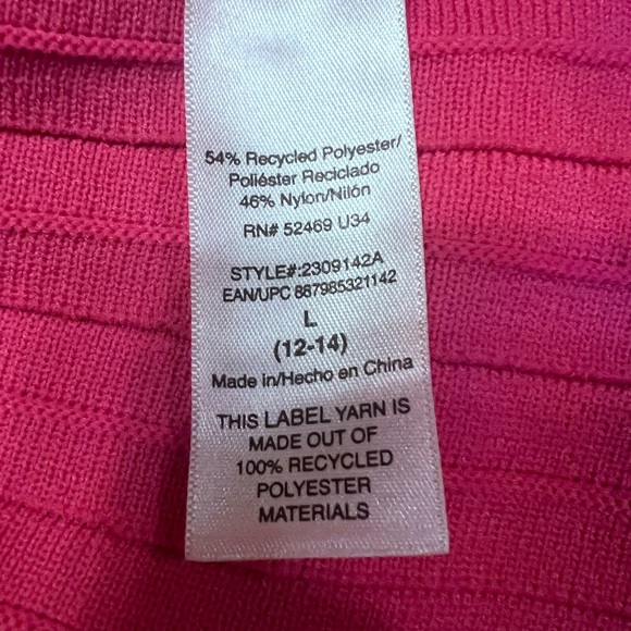 Scoop NYC Pink and Red Sleeveless Mock Neck Mini Dress - Picture 7 of 8